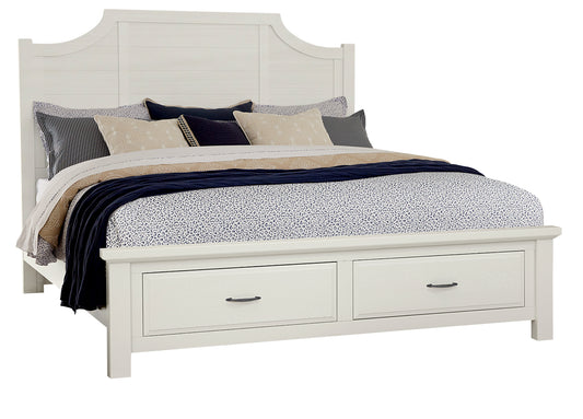 Queen Scalloped Storage Bed