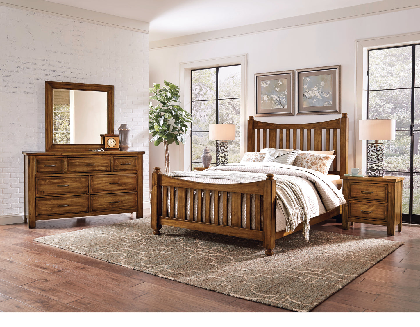 King Slat Poster Bed