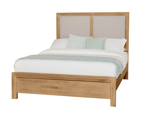 Queen Upholstered Bed-Pebble