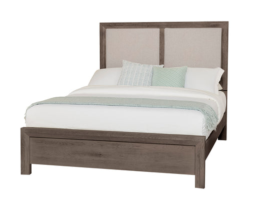 Queen Upholstered Bed-Pebble