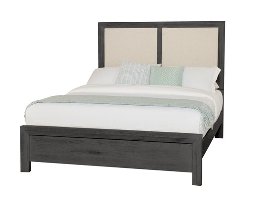 Queen Upholstered Bed-Pebble