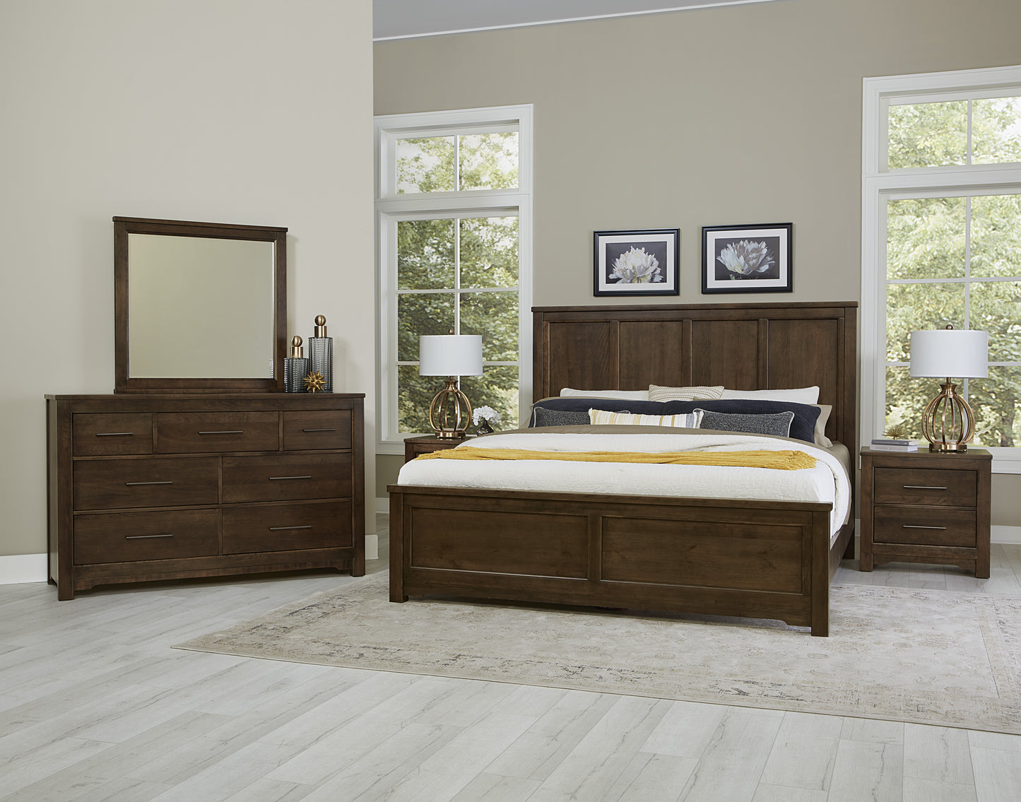 King Six Panel Bed