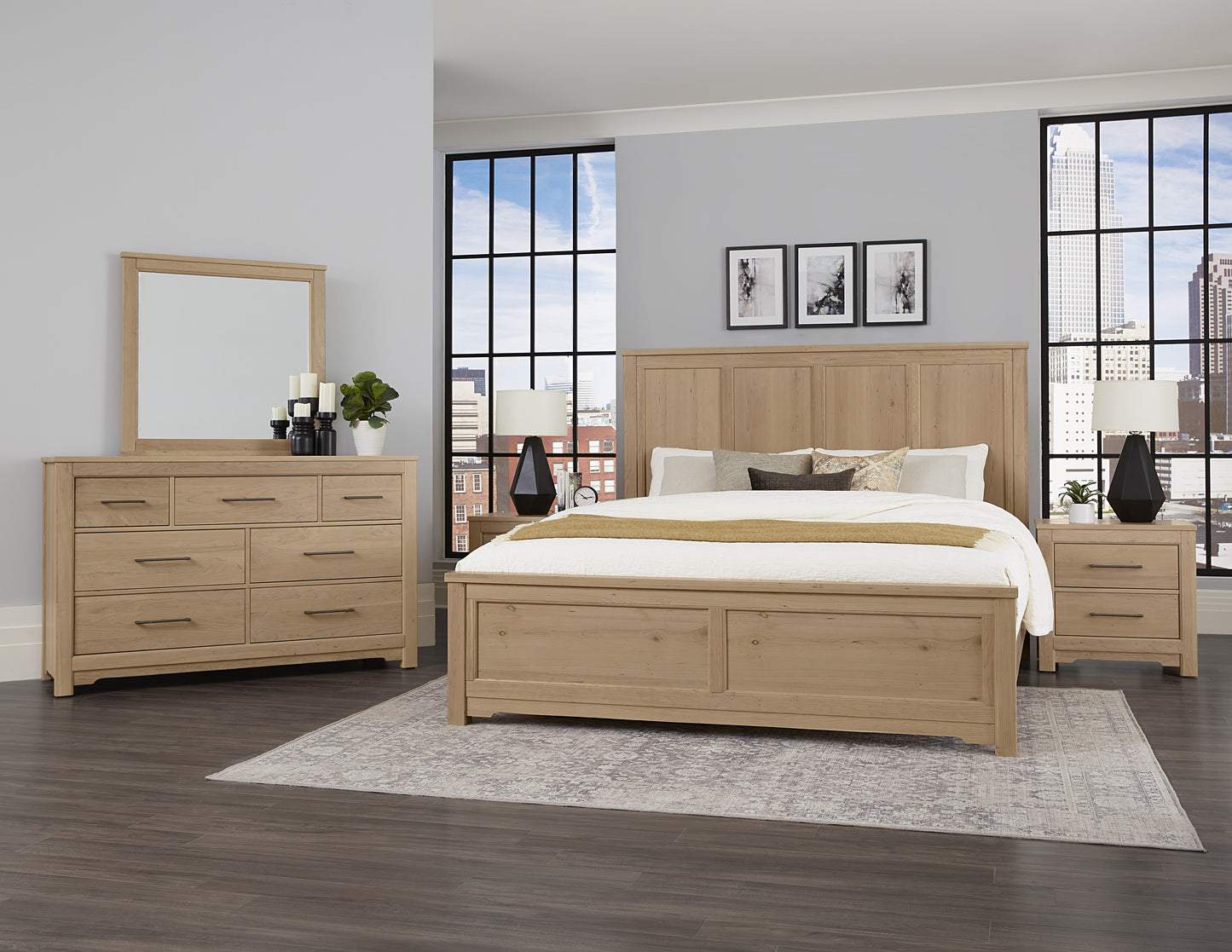 King Six Panel Bed