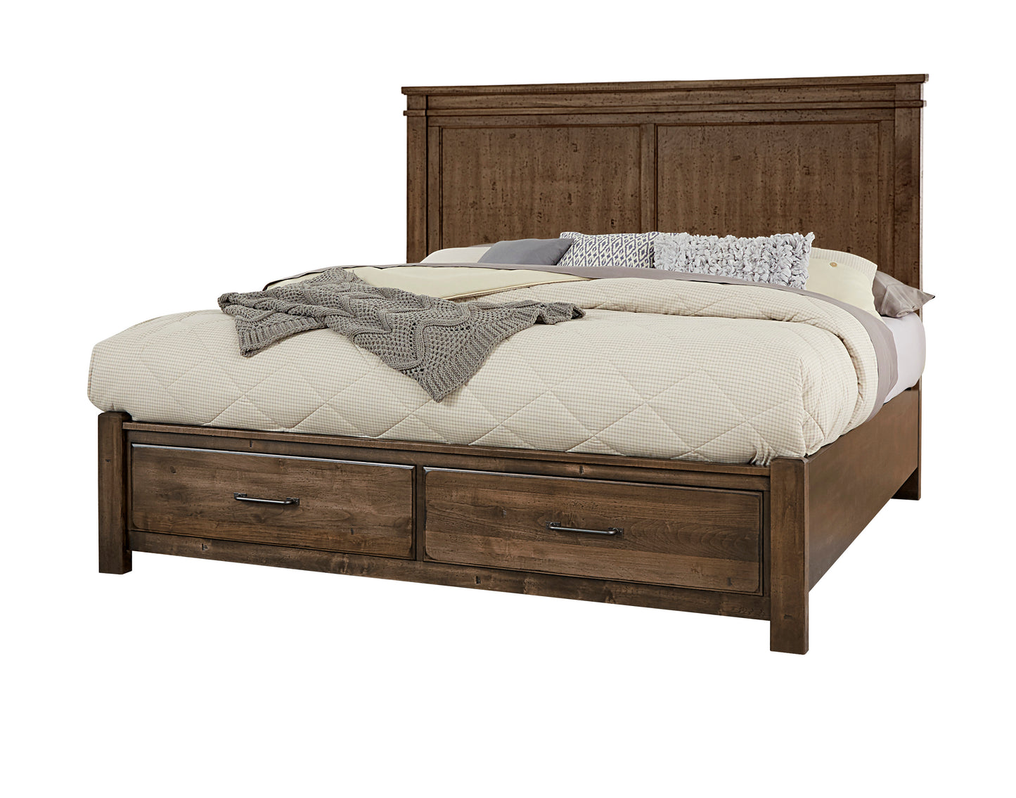 Queen Mansion Bed with footboard storage