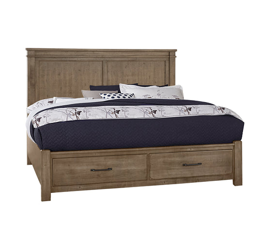 Queen Mansion Bed with footboard storage