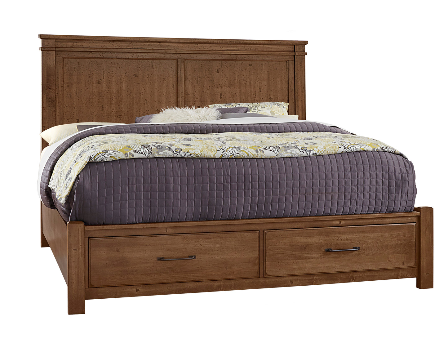 Queen Mansion Bed with footboard storage