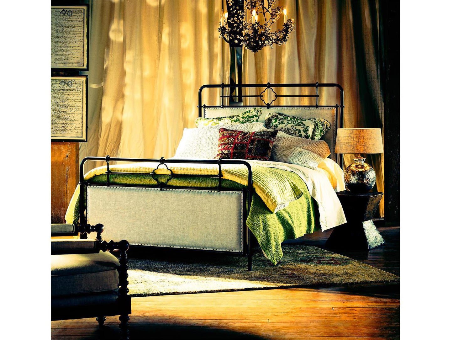 Universal Furniture Upholstered Metal Queen Bed