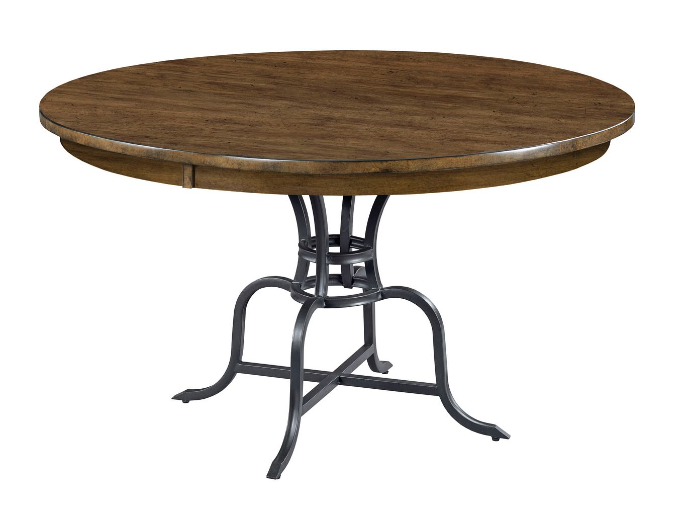 54" ROUND DINING TABLE WITH METAL BASE