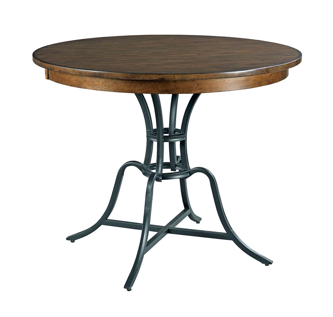 44" ROUND COUNTER HEIGHT TABLE WITH METAL BASE