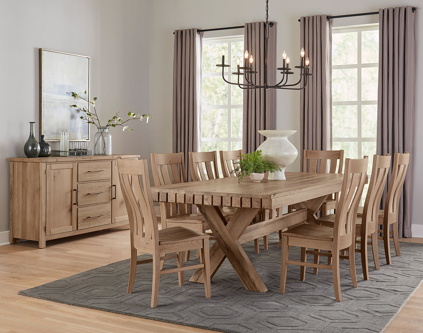 DOVETAIL 96 in. DINING TABLE