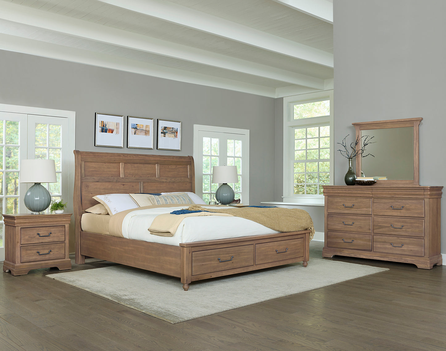 Queen Sleigh Storage Bed