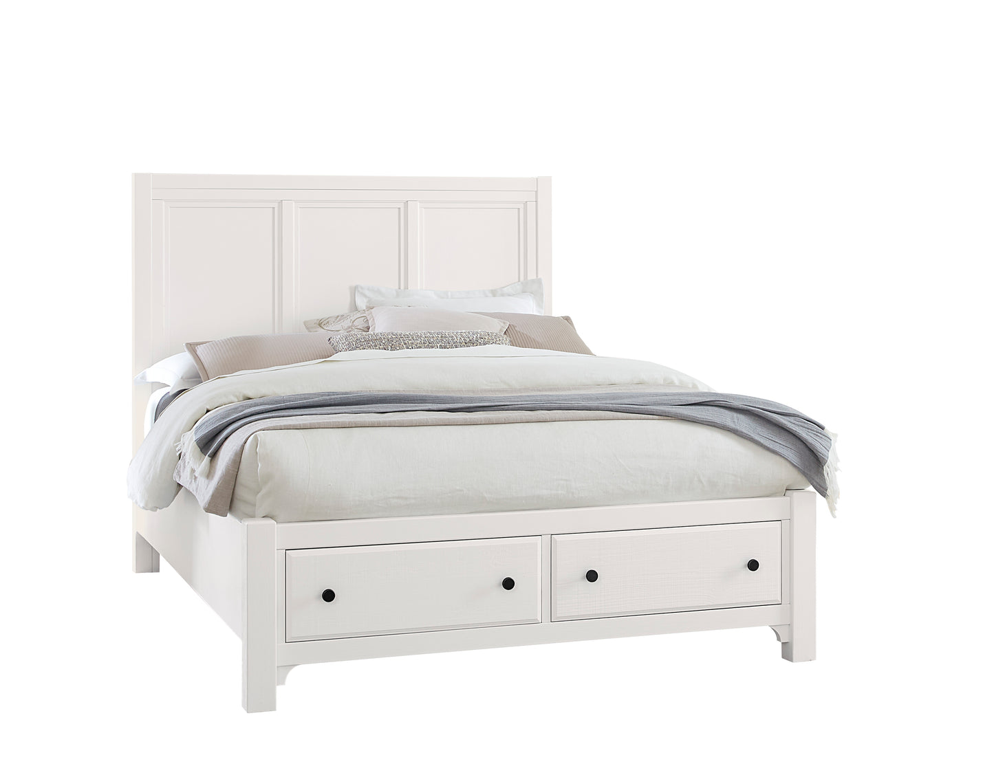 King Panel Bed w/ Storage Footboard