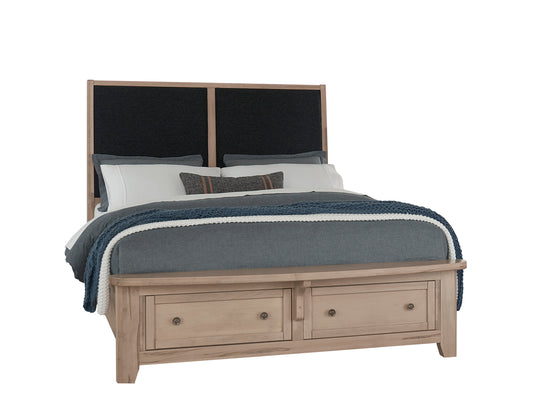 King Upholstered Bed with storage -Black