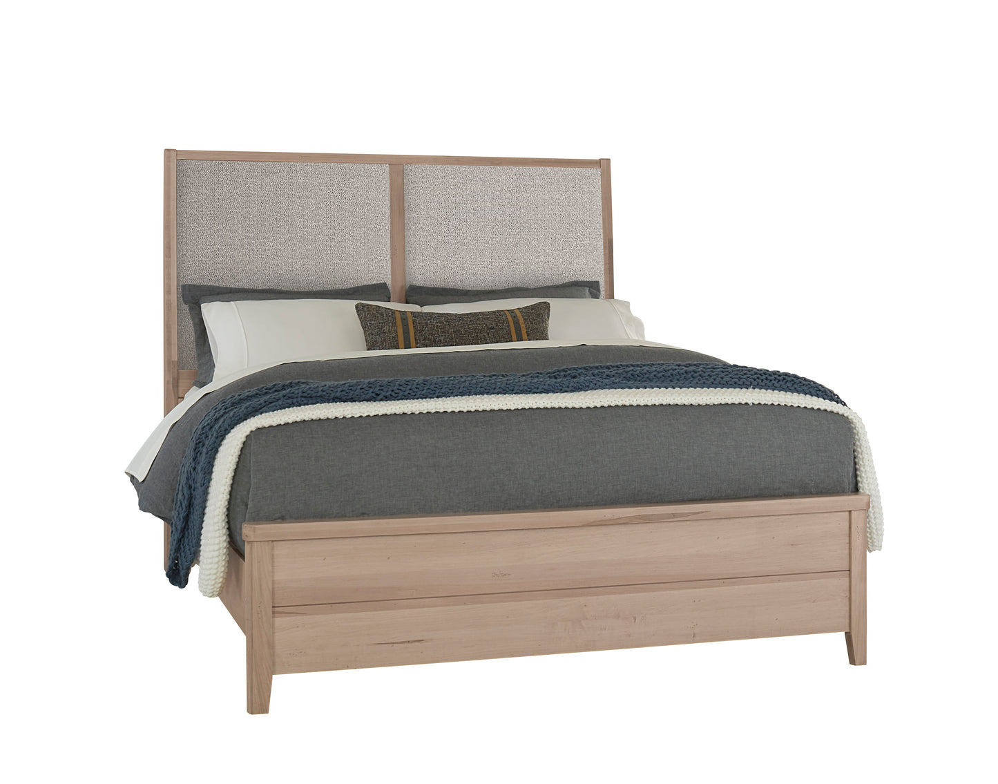 King Upholstered Bed-Grey