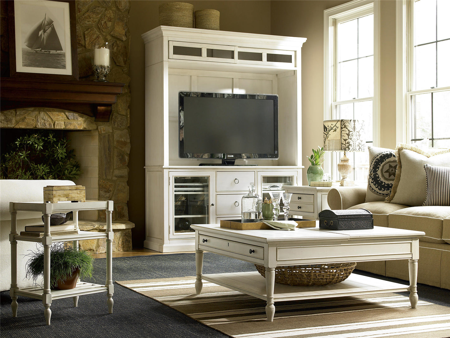 Universal Furniture Entertainment Console with Hutch