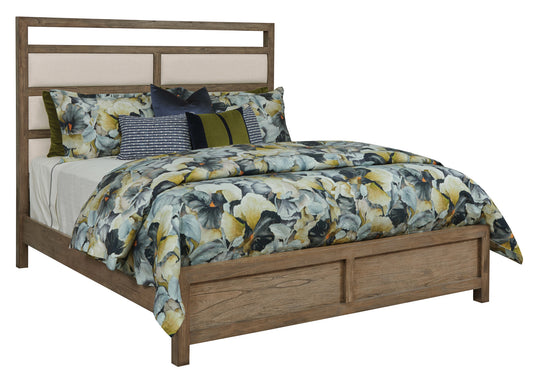 WYATT UPHOLSTERED QUEEN BED - COMPLETE