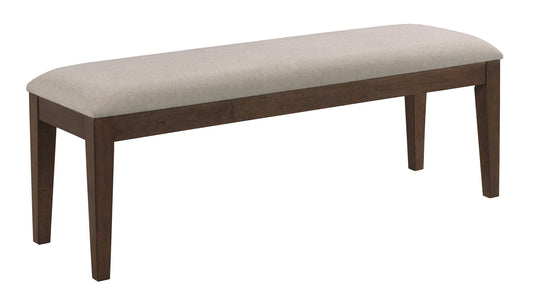 UPHOLSTERED DINING BENCH, MOCHA