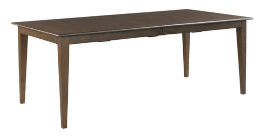 80" RECTANGULAR LEG TABLE, MOCHA