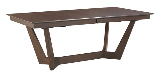 80" RECTANGULAR TRESTLE TABLE PKG, MOCHA