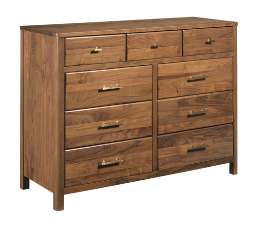 FLAT TOP NINE DRAWER DRESSER