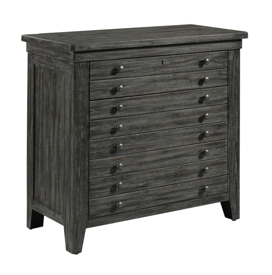 BRIMLEY MAP DRAWER BACHELOR'S CHEST - RAVEN FINISH