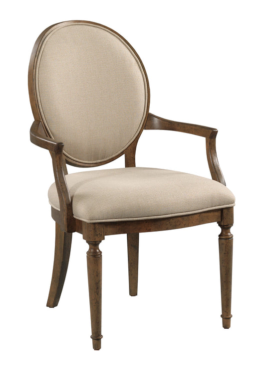 CECIL OVAL BACK UPH ARM CHAIR