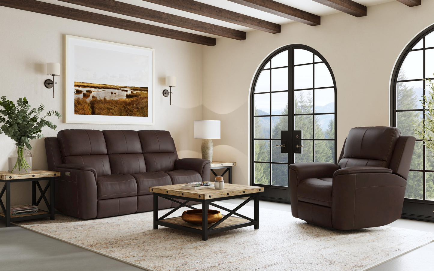 Henry Power Reclining Sofa with Power Headrests & Lumbar