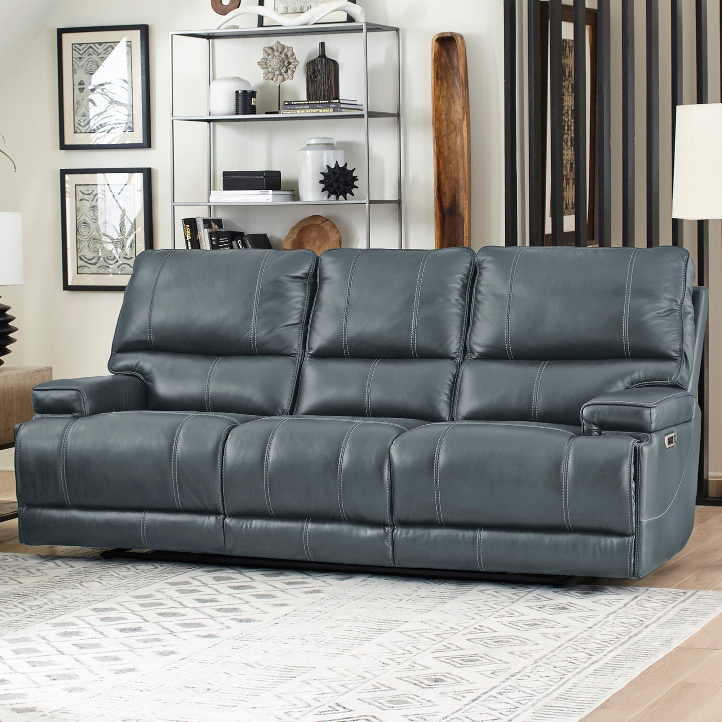 Parker Living Whitman - Verona Azure - Powered By Freemotion Cordless Power Sofa