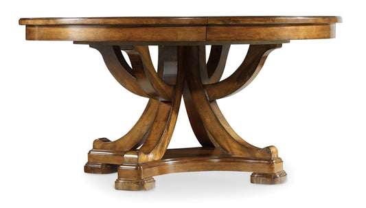 Tynecastle Round Pedestal Dining Table with One 18'' Leaf