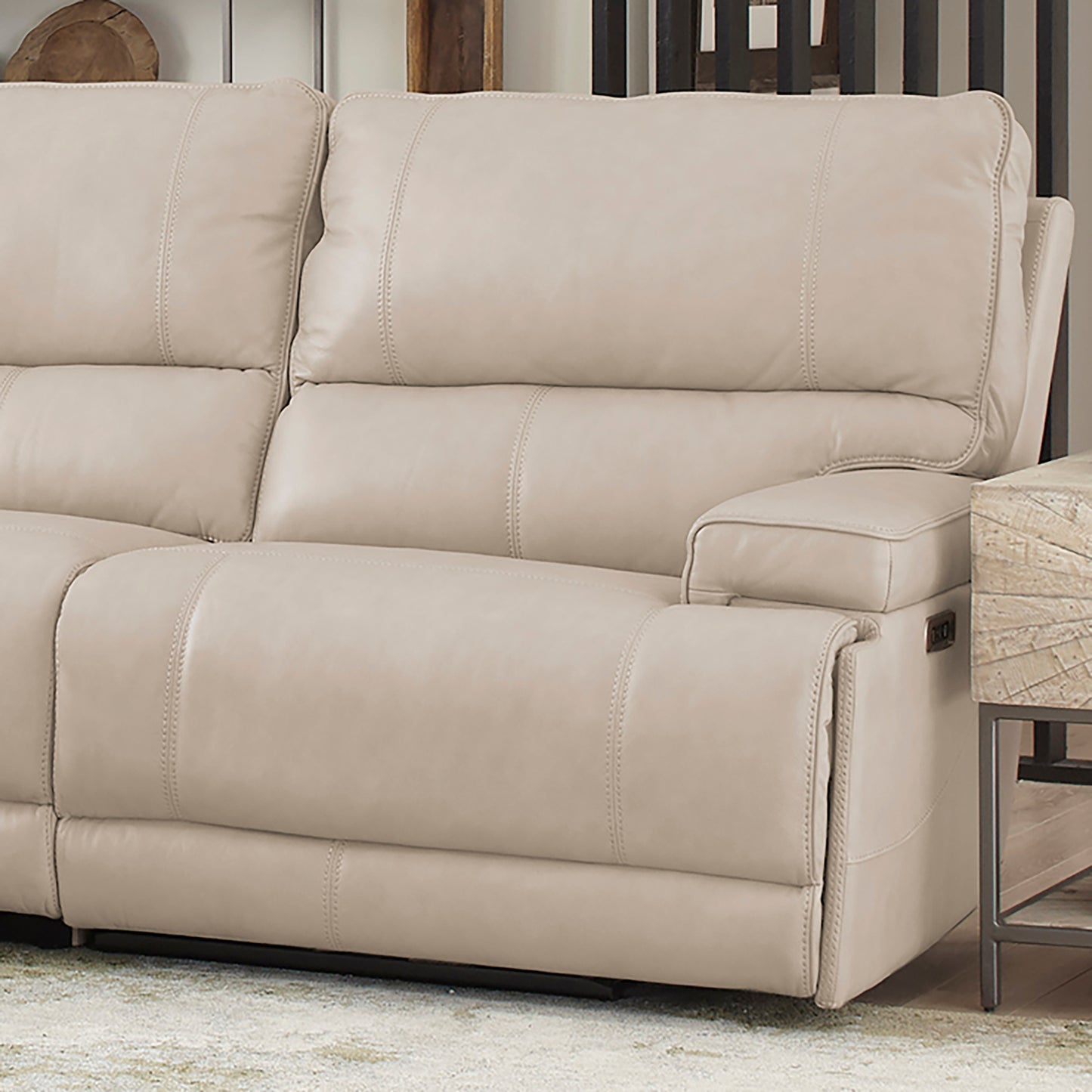 Parker Living Whitman - Verona Linen - Powered By Freemotion Cordless Power Right Arm Facing Recliner