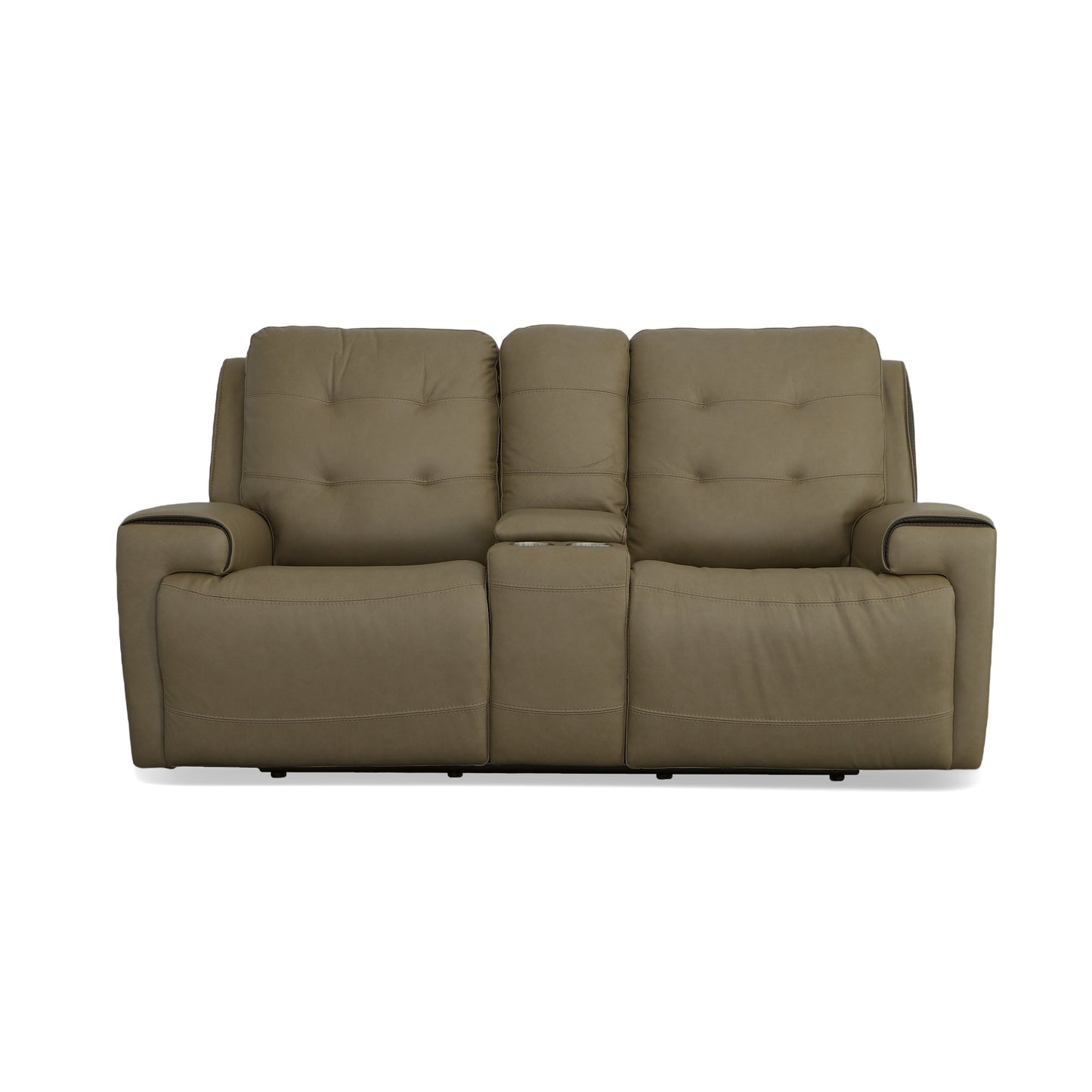 Iris Power Reclining Loveseat with Console & Power Headrests