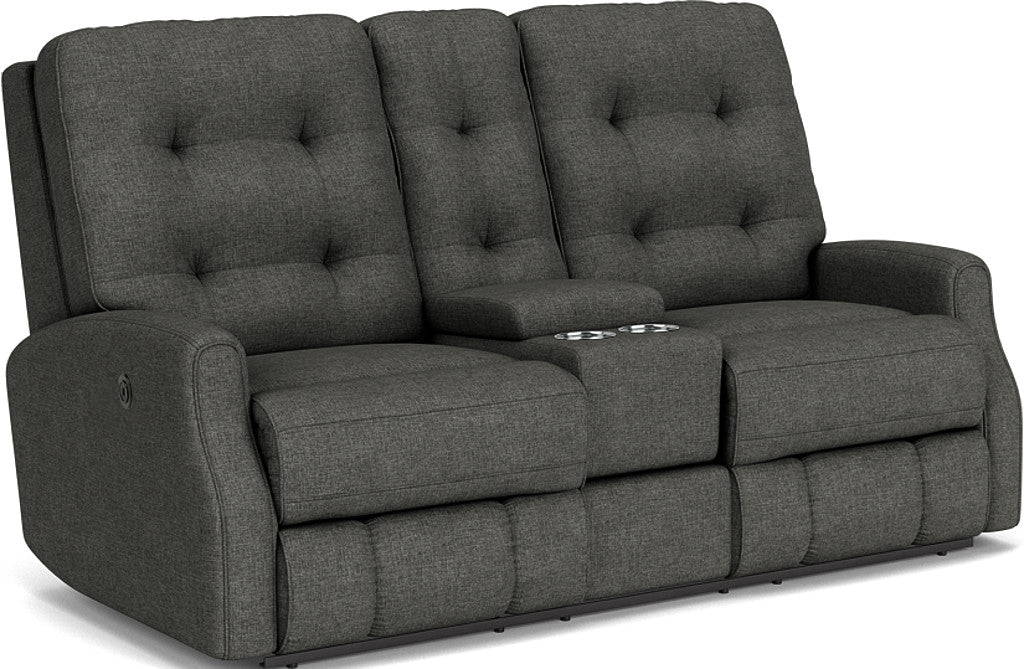 Devon Power Reclining Loveseat with Console