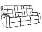 Arlo Power Reclining Sofa with Power Headrests