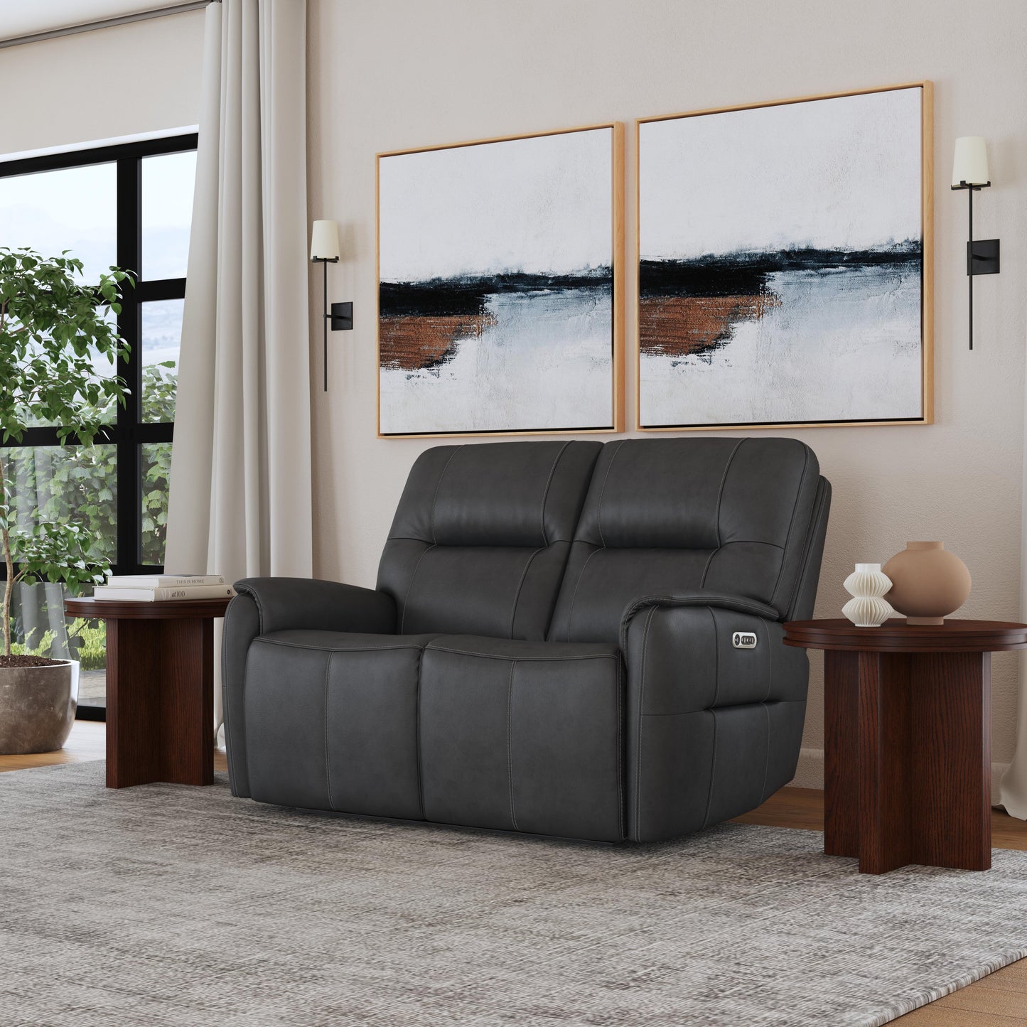 Wilson Power Reclining Loveseat with Power Headrests