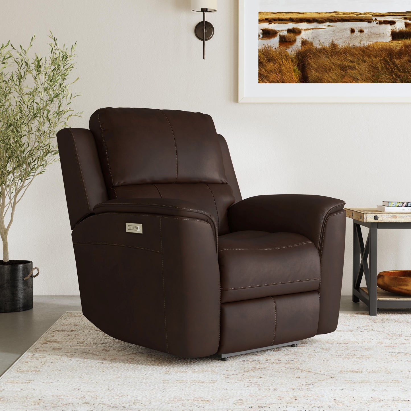 Henry Power Recliner with Power Headrest & Lumbar