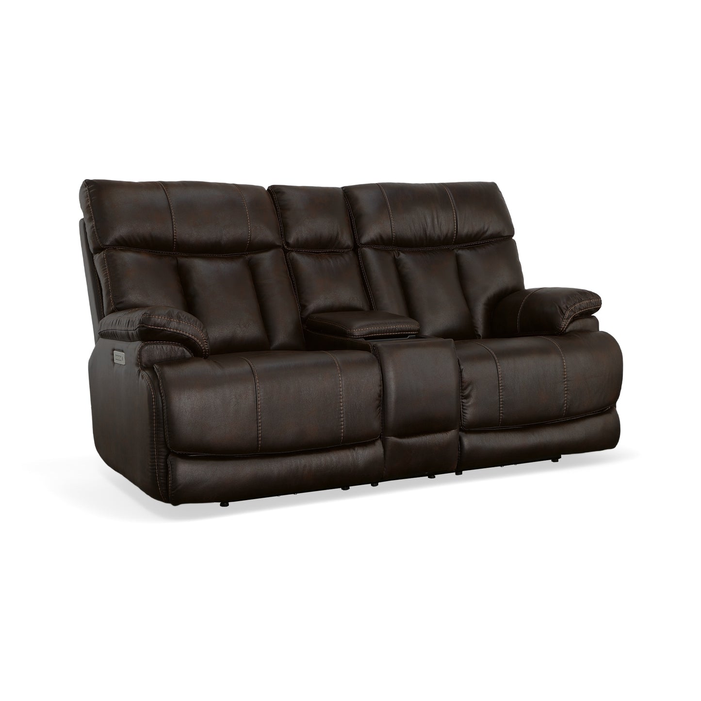 Clive Power Reclining Loveseat with Console & Power Headrests & Lumbar