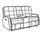 Devon Power Reclining Loveseat with Console & Power Headrests