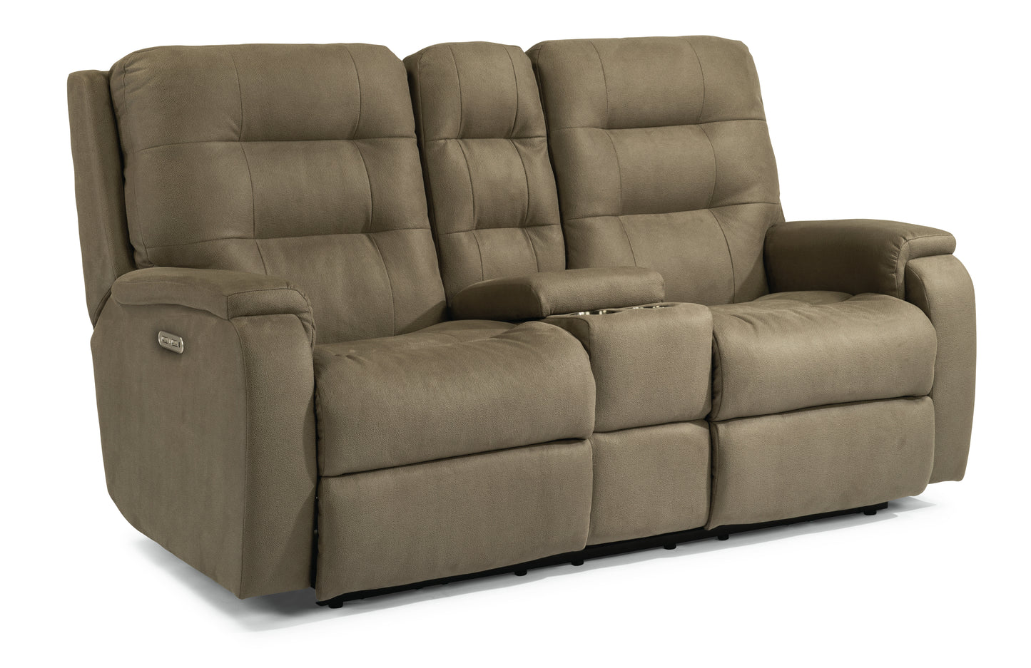 Arlo Power Reclining Loveseat with Console & Power Headrests