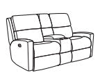 Catalina Reclining Loveseat with Console