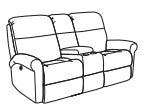 Davis Power Reclining Loveseat with Console