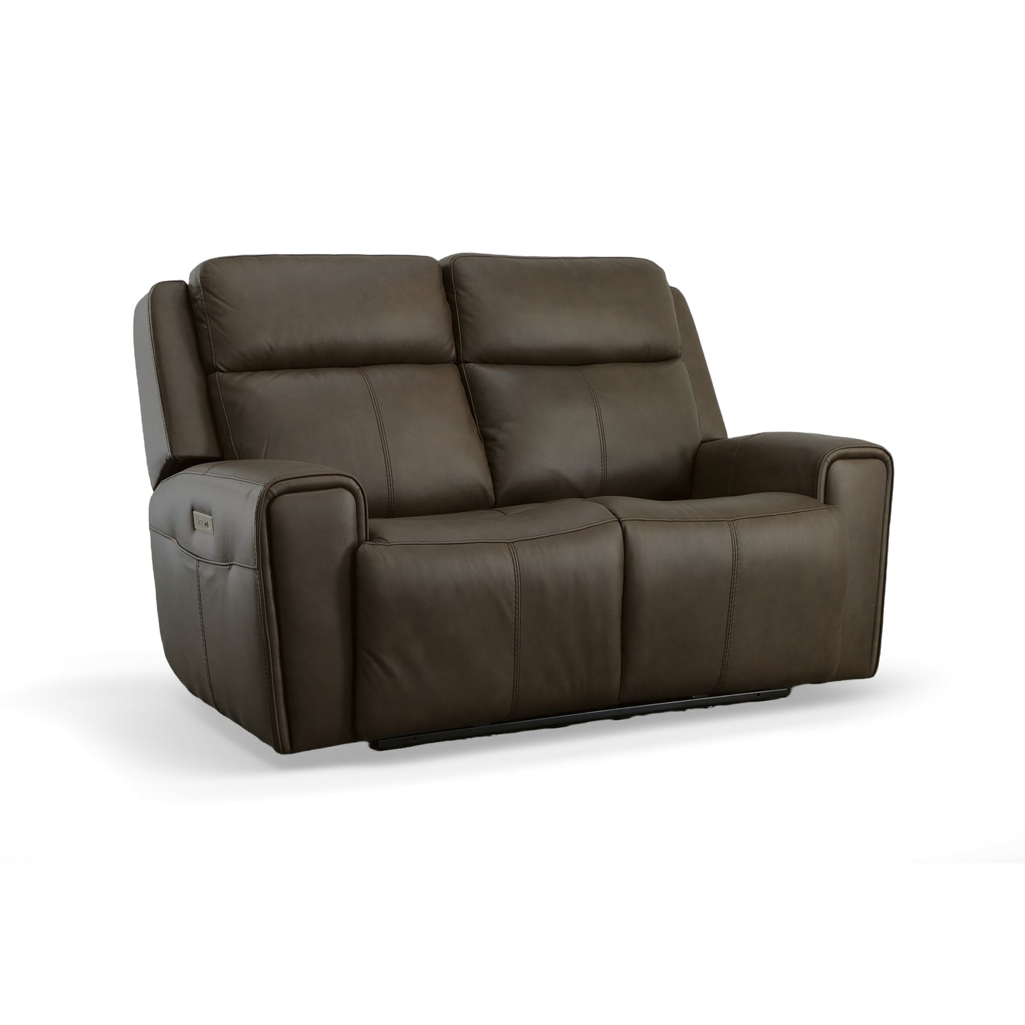 Barnett Power Reclining Loveseat with Power Headrests & Lumbar