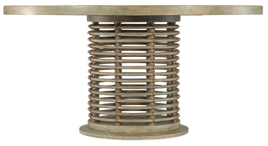 Surfrider 60in Rattan Round Dining Table