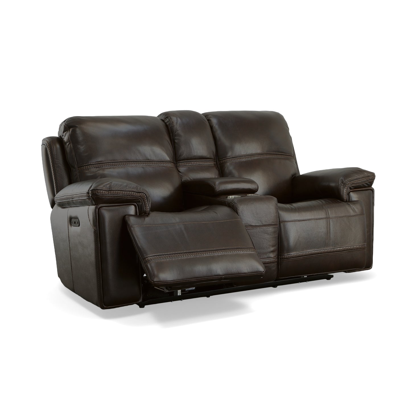 Fenwick Power Reclining Loveseat with Console & Power Headrests