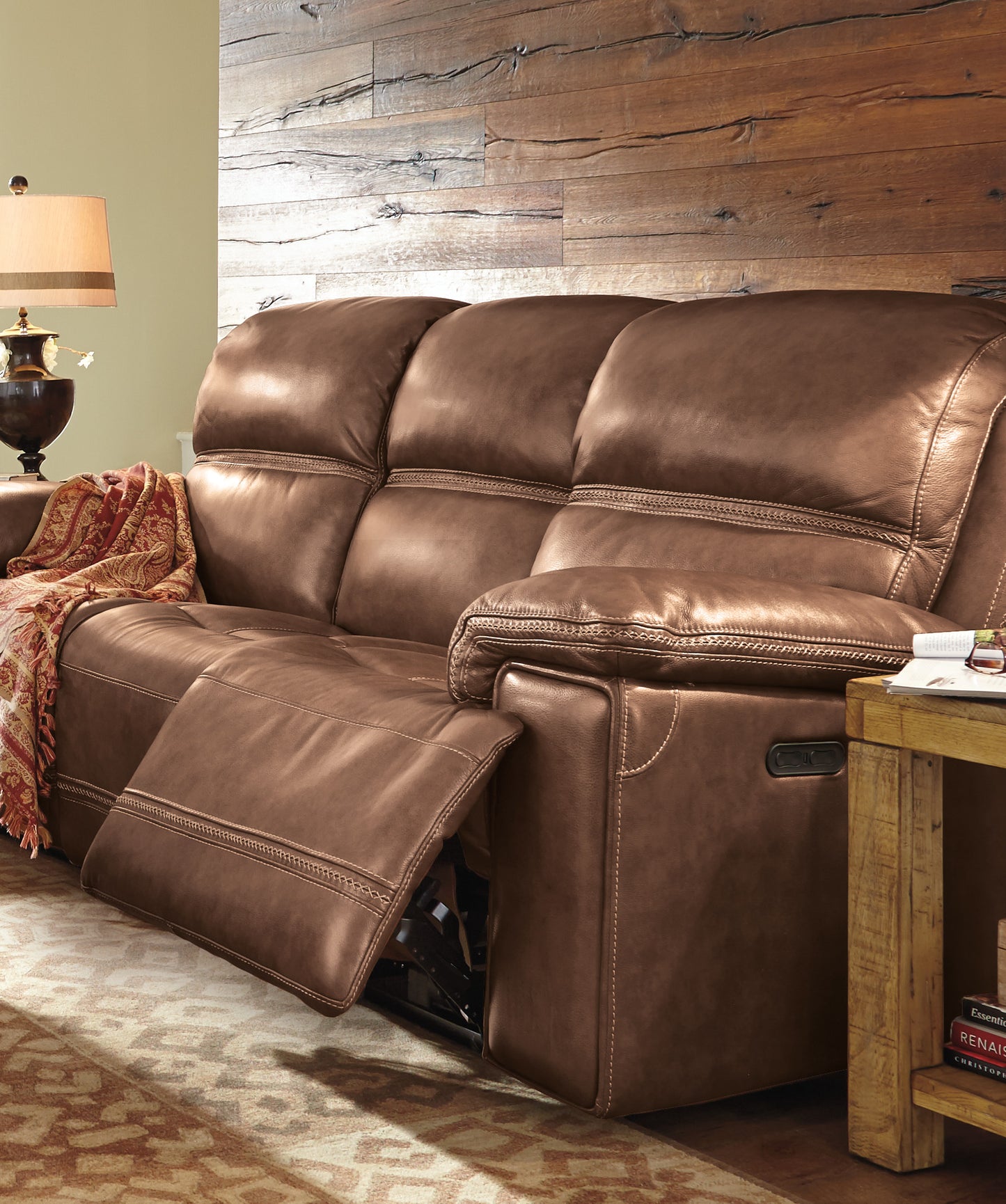 Fenwick Power Reclining Sofa with Power Headrests