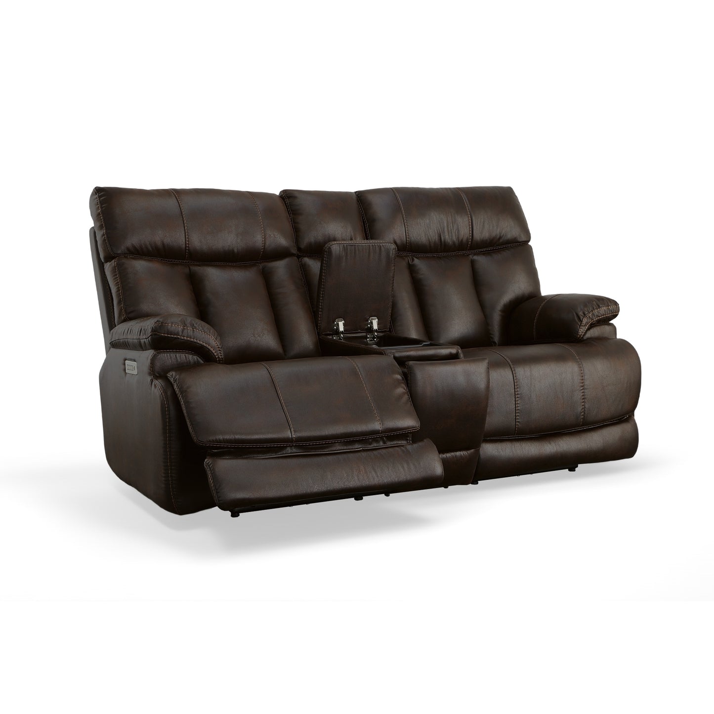 Clive Power Reclining Loveseat with Console & Power Headrests & Lumbar