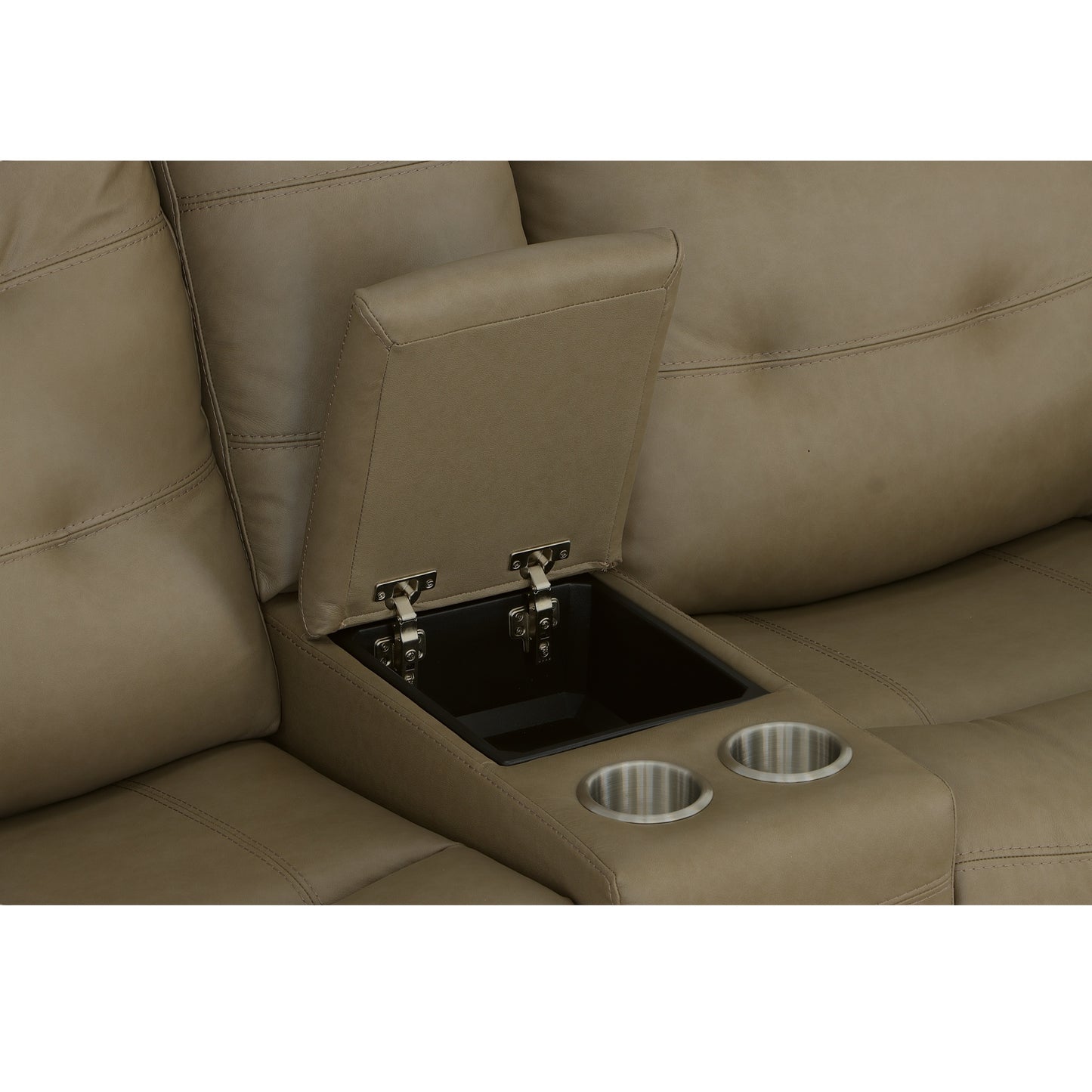 Iris Power Reclining Loveseat with Console & Power Headrests