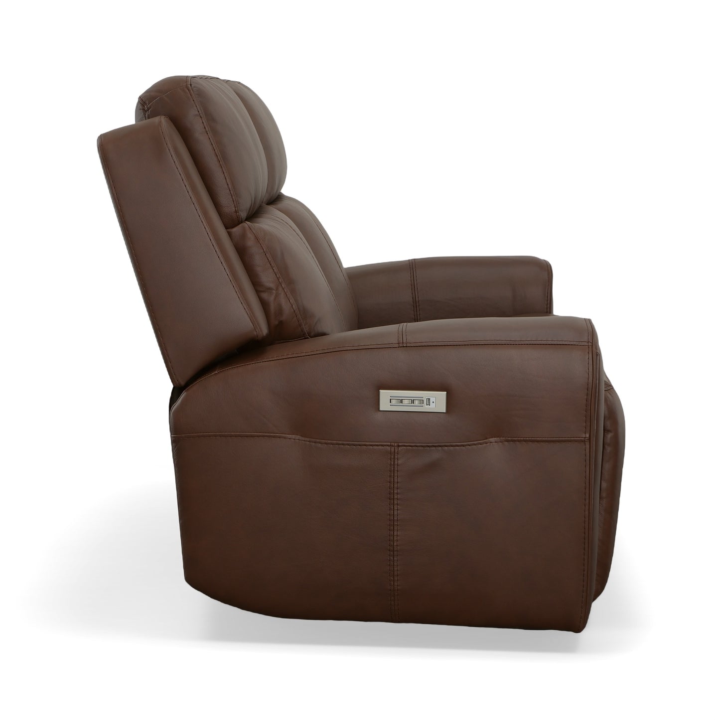 Barnett Power Reclining Loveseat with Power Headrests & Lumbar