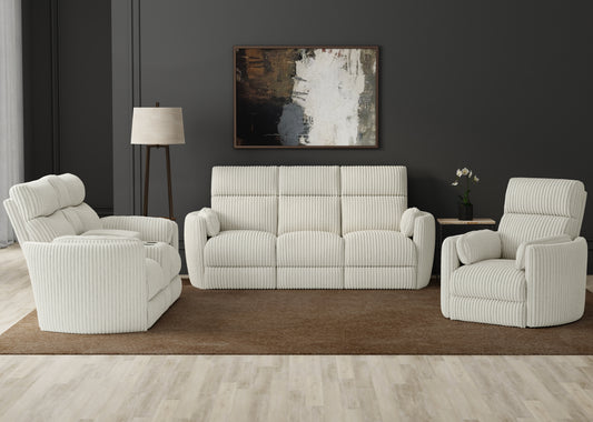 Parker Living Radius - Mega Ivory Power Reclining Sofa Loveseat and Recliner