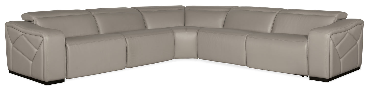 Opal 5 Piece Sectional with 2 Power Recliners & Power Headrest