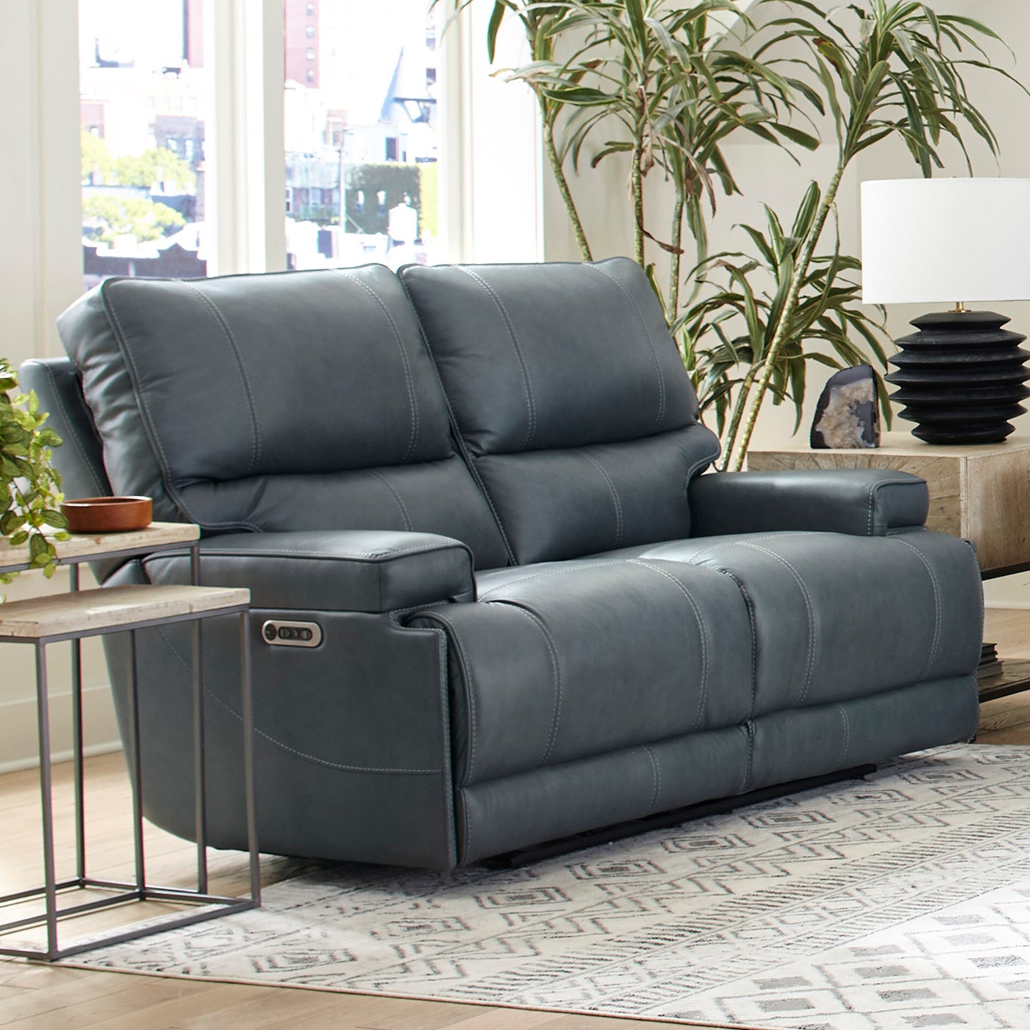 Parker Living Whitman - Verona Azure - Powered By Freemotion Cordless Power Reclining Loveseat